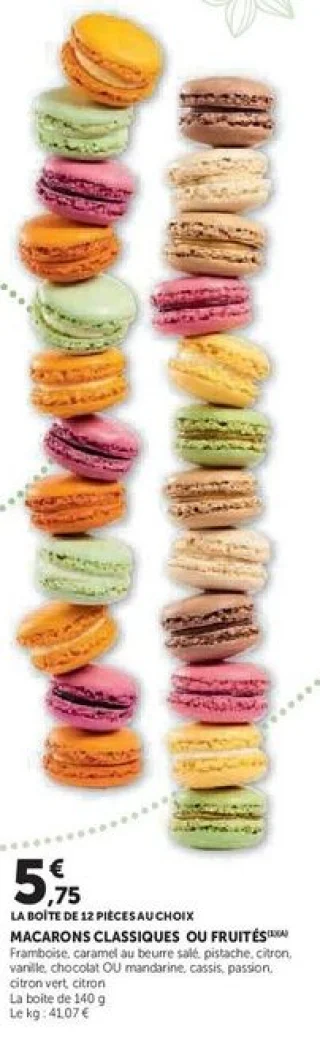 MACARONS CLASSIQUES OU FRUITÉS