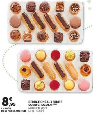 RÉDUCTIONS AUX FRUITS OU AU CHOCOLAT