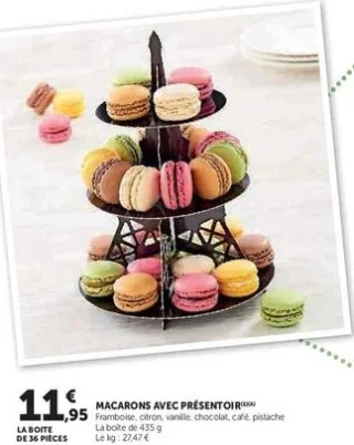 MACARONS AVEC PRÉSENTOIR