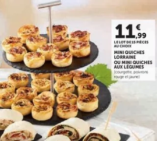 Mini Quiches Lorraine ou Mini Quiches Aux Légumes