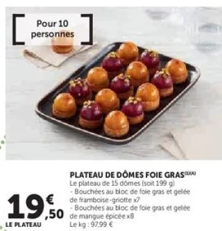 PLATEAU DE DÔMES FOIE GRAS