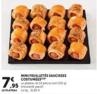 MINI FEUILLETÉS SAUCISSES COSTUMÉES