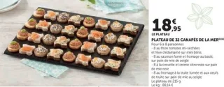 PLATEAU DE 32 CANAPÉS DE LA MER