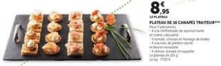PLATEAU DE 16 CANAPÉS TRAITEUR