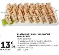 PLATEAU DE 24 MINI SANDWICHS POLAIRES