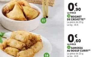 SAMOSSA AU BOEUF CURRY