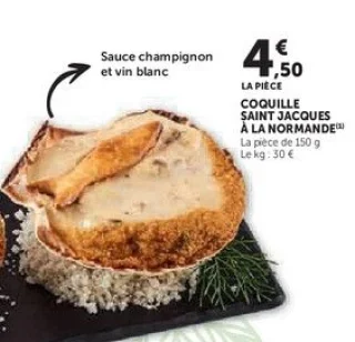 COQUILLE SAINT JACQUES À LA NORMANDE