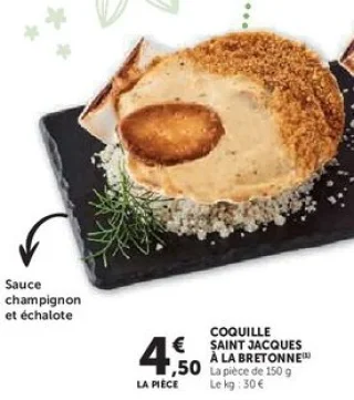 COQUILLE SAINT JACQUES À LA BRETONNE