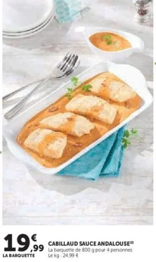 CABILLAUD SAUCE ANDALOUSE