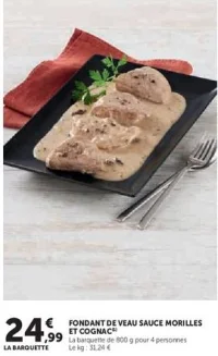 FONDANT DE VEAU SAUCE MORILLES ET COGNAC