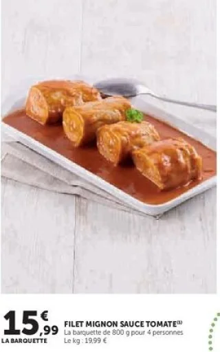 FILET MIGNON SAUCE TOMATE