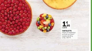 Tartelette Fraises ou Framboises ou Fruits ou Citron