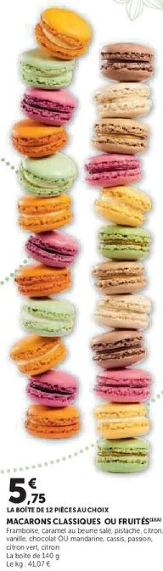 MACARONS CLASSIQUES OU FRUITÉS