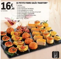 32 PETITS FOURS SALÉ S TRADITION