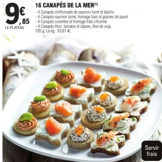 16 CANAPÉS DE LA MER