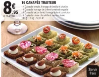 16 CANAPÉS TRAITEUR