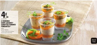 4 VERRINES SAINT-JACQUES* CAROTTES POMMES FONDANTES