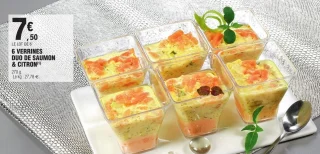 6 VERRINES DUO DE SAUMON & CITRON