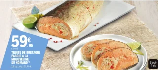 TRUITE DE BRETAGNE FARCIE À LA MOUSSELINE DE HOMARD