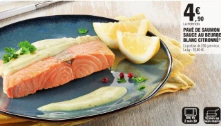 PAVÉ DE SAUMON SAUCE AU BEURRE BLANC CITRONNÉ