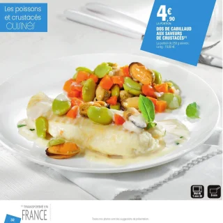 DOS DE CABILLAUD AUX SAVEURS DE CRUSTACÉS