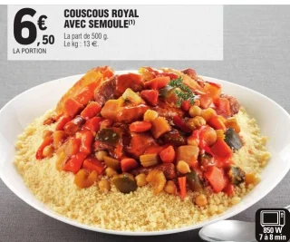COUSCOUS ROYAL AVEC SEMOULE