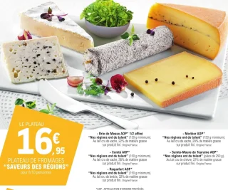 PLATEAU DE FROMAGES "SAVEURS DES RÉGIONS"
