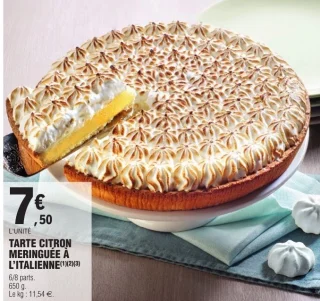 TARTE CITRON MERINGUÉE À L'ITALIENNE