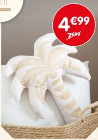 Coussin palmier brodé