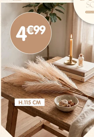 Tiges pampa artificielles Boho Soul