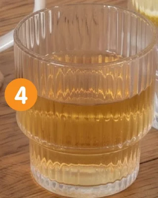 Lot de 4 verres striés bas transparent