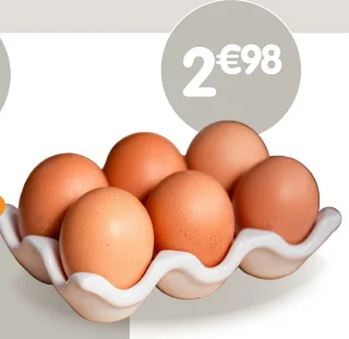 Support pour oeufs - 14x9,3x3 cm