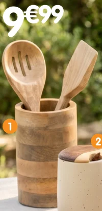 Lot de 4 ustensiles avec pot