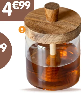 Bocal à miel avec cuillère