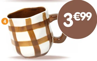 Mug motif carreaux