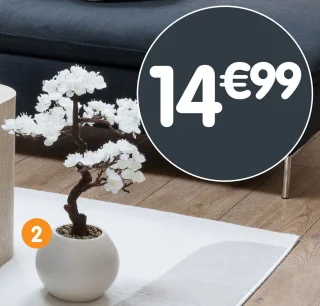 Bonsaï fleuri artificiel