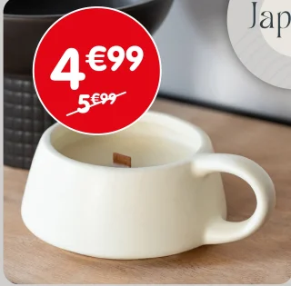 Mug bougie mèche bois