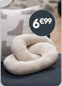 Coussin chaîne crème