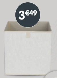Cube de rangement bouclé