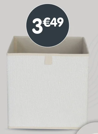 Cube de rangement bouclé