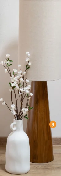 Grande lampe en bois