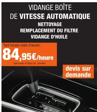 Autobacs Vidange boîte de vitesse automatique