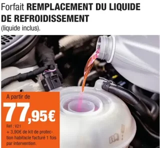 Autobacs Forfait remplacement du liquide de refroidissement