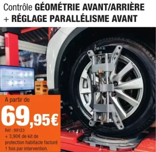 Autobacs Contrôle géométrie avant/arrière + réglage parallélisme avant