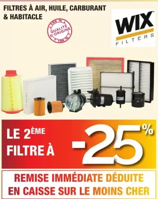 Filtres à air, huile, carburant & habitacle