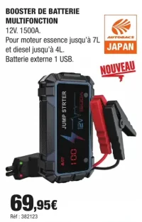 BOOSTER DE BATTERIE MULTIFONCTION 12V. 1500A. Autobacs Japan