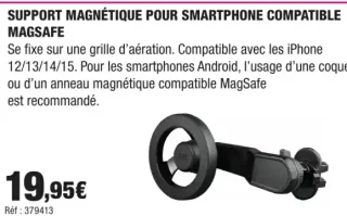 Support Magnétique Pour Smartphone Compatible Magsafe