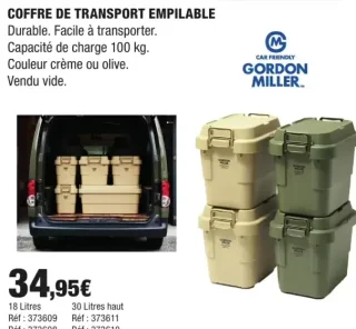 Coffre de Transport Empilable