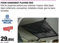 Poche Rangement Plafond Gris