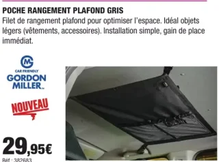 Poche Rangement Plafond Gris